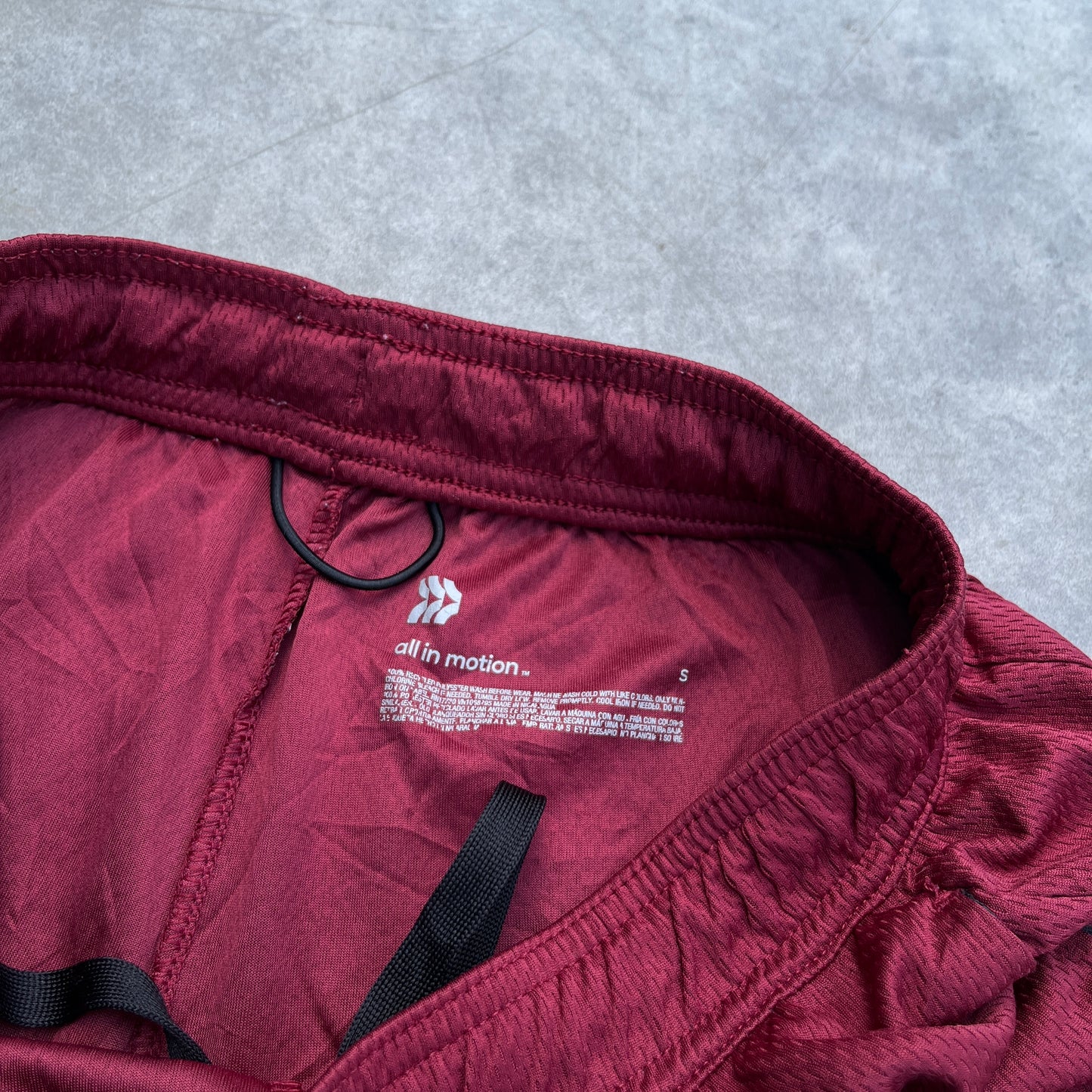All In Motion Burgundy Mesh Shorts S