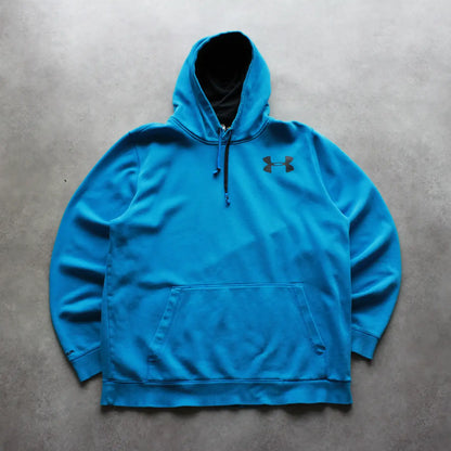 Under Armour Logo Hoodie – Blue (Man-XL)