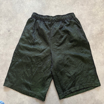 Unbranded Black Green Mesh Shorts XS