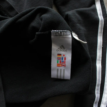 Adidas 3-Stripes V-Neck Cropped Hoodie – Black (Woman-M)