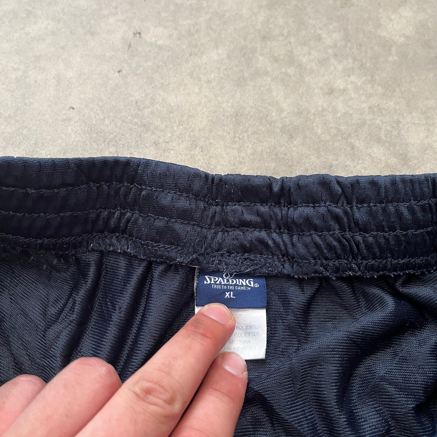 Spalding Navy Mesh Shorts XL