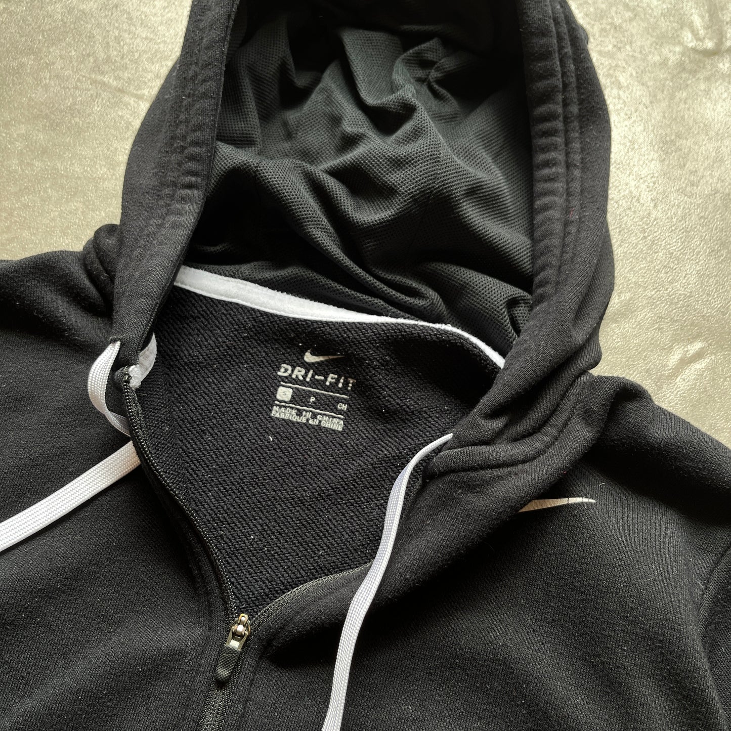 Nike Dri-Fit Black Zip Hoodie S