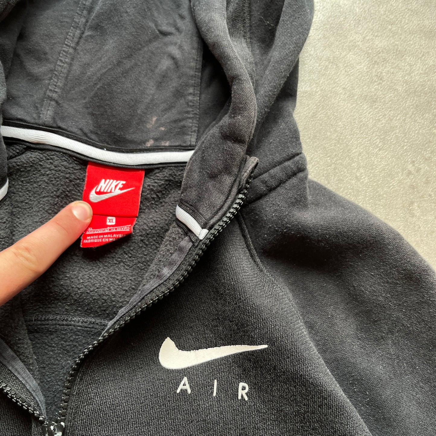 Nike Air Black Zip Hoodie Junior XL