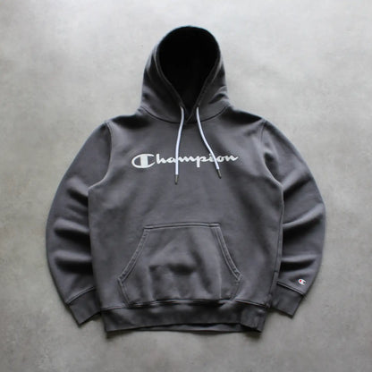 Champion Printed Hoodie – Grey (Man-M)