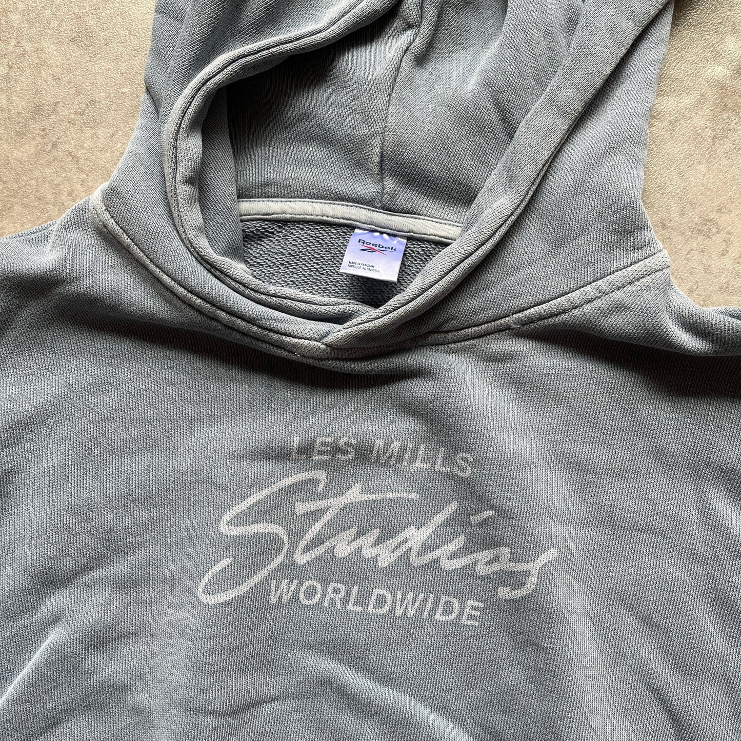 Reebok Grey Cropped Hoodie XL