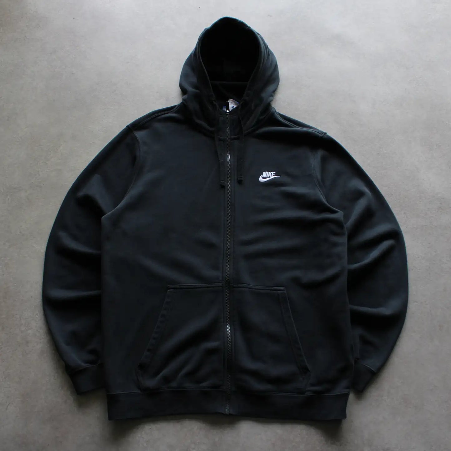 Nike Club Fleece Zip-Up Hoodie – Black (Man-L)
