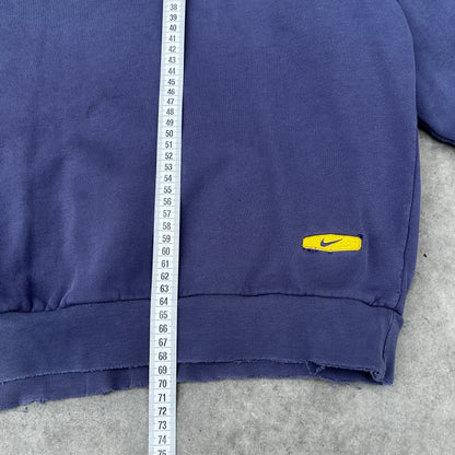 Vintage 90s Nike Distressed Spellout Sweatshirt Made in Malaysia