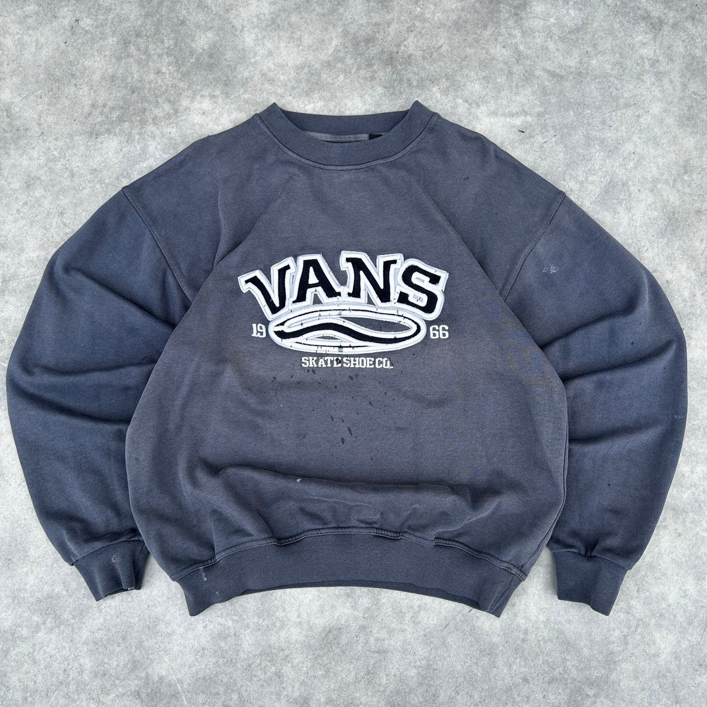 Vans Since 66 Skate Shoe Co. Distressed Crewneck Sweatshirt M