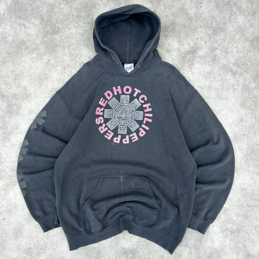 Vintage Red Hot Chili Peppers Aztec Logo Hoodie XL