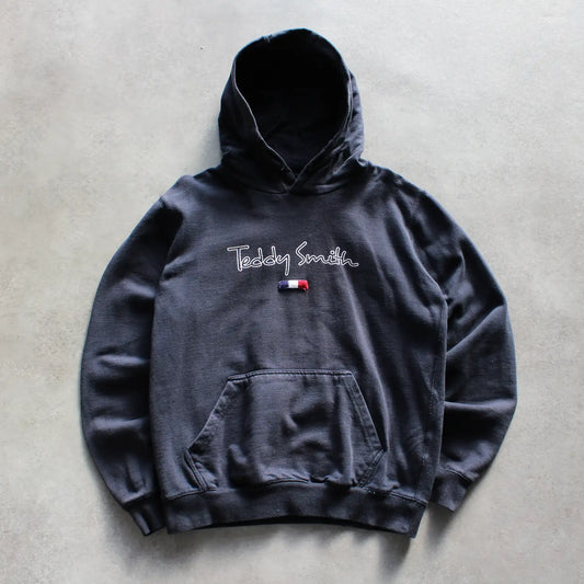 Teddy Smith Embroidered Logo Hoodie – Navy (Man-XS)