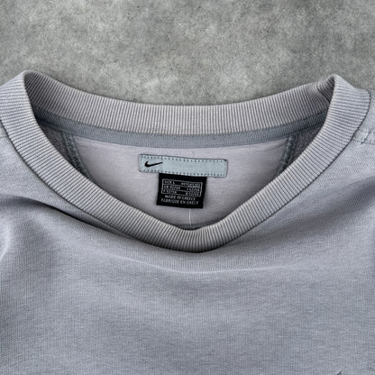 Y2K Nike Mini Swoosh Distressed Crewneck Sweatshirt L