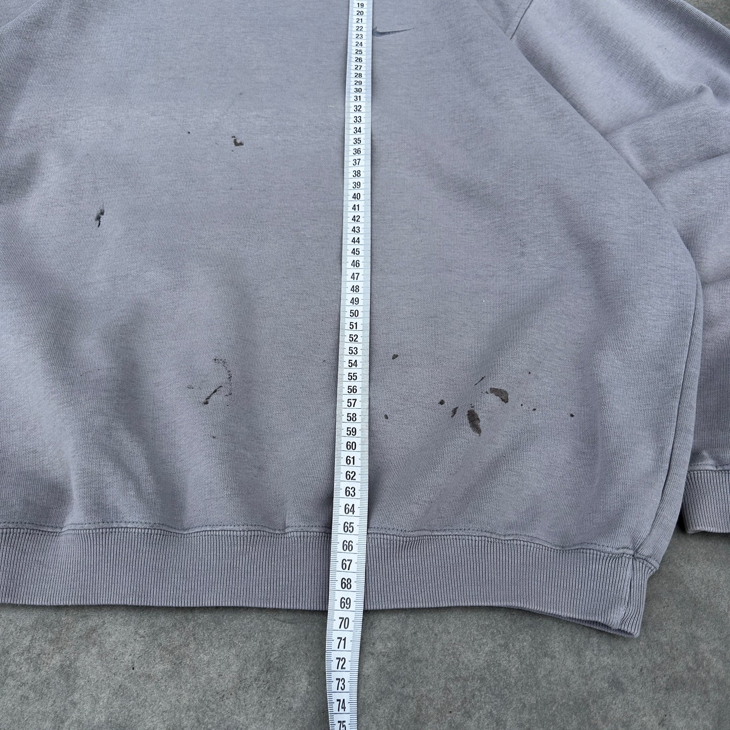 Y2K Nike Mini Swoosh Distressed Crewneck Sweatshirt L