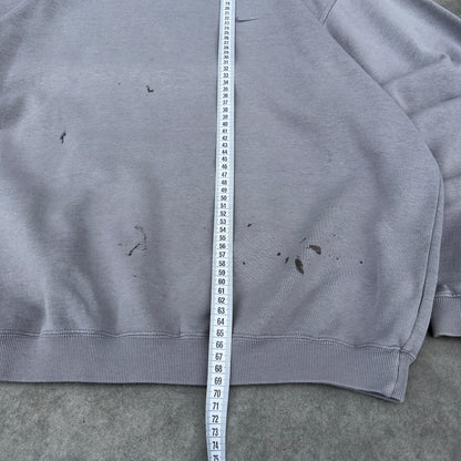 Y2K Nike Mini Swoosh Distressed Crewneck Sweatshirt L
