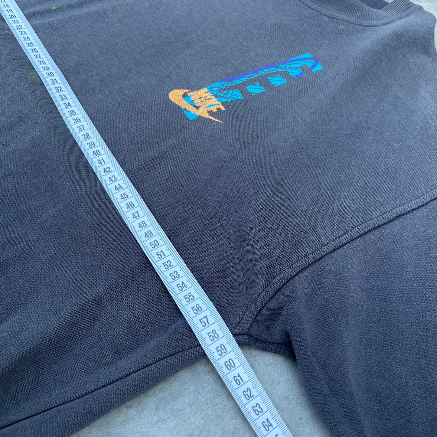 Y2K Nike Mini Swoosh Distressed Crewneck Sweatshirt L