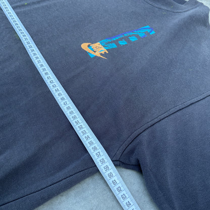 Y2K Nike Mini Swoosh Distressed Crewneck Sweatshirt L