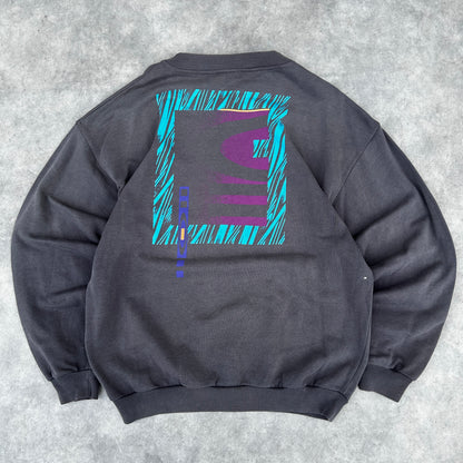 Y2K Nike Mini Swoosh Distressed Crewneck Sweatshirt L