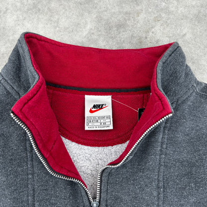Vintage 90s Nike Quarter Zip Sweatshirt XXL Made in Singapore