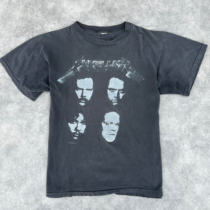 Vintage 1991 Metallica Black Album Four Faces T-Shirt