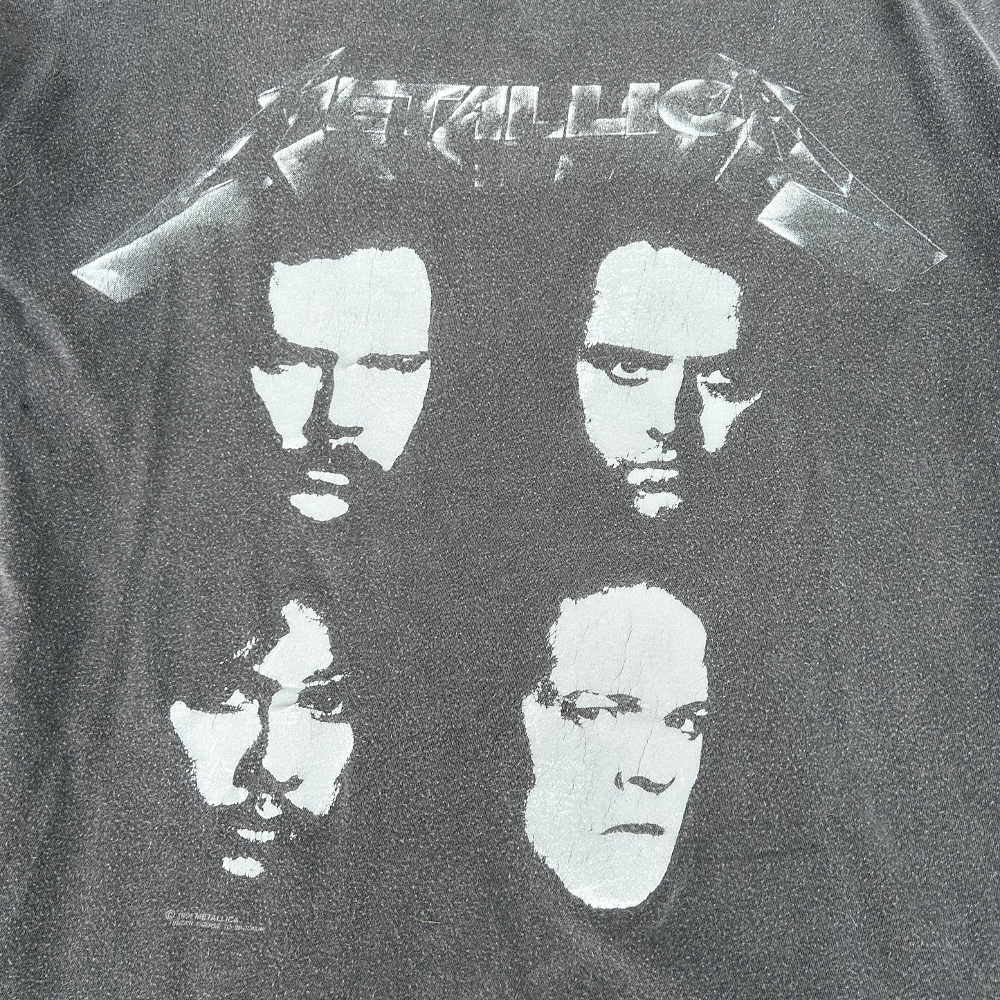 Vintage 1991 Metallica Black Album Four Faces T-Shirt