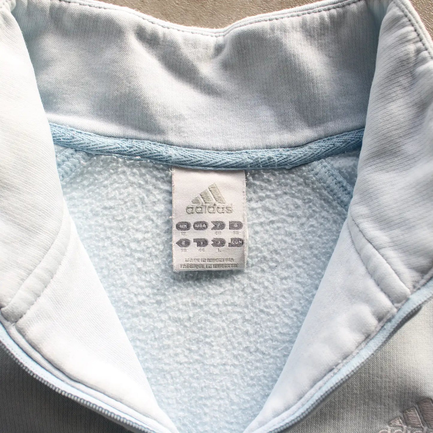 Adidas Quarter-Zip Sweatshirt – Light Blue (Woman-M)