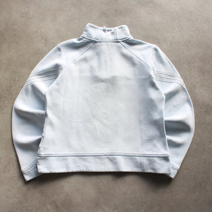 Adidas Quarter-Zip Sweatshirt – Light Blue (Woman-M)