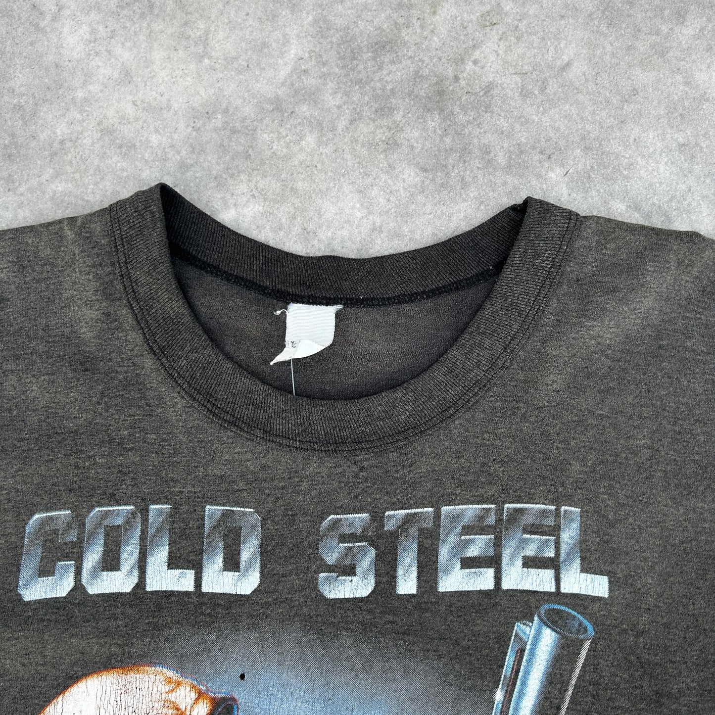 Vintage 1990 Cold Steel Hot Lead Skull T-Shirt