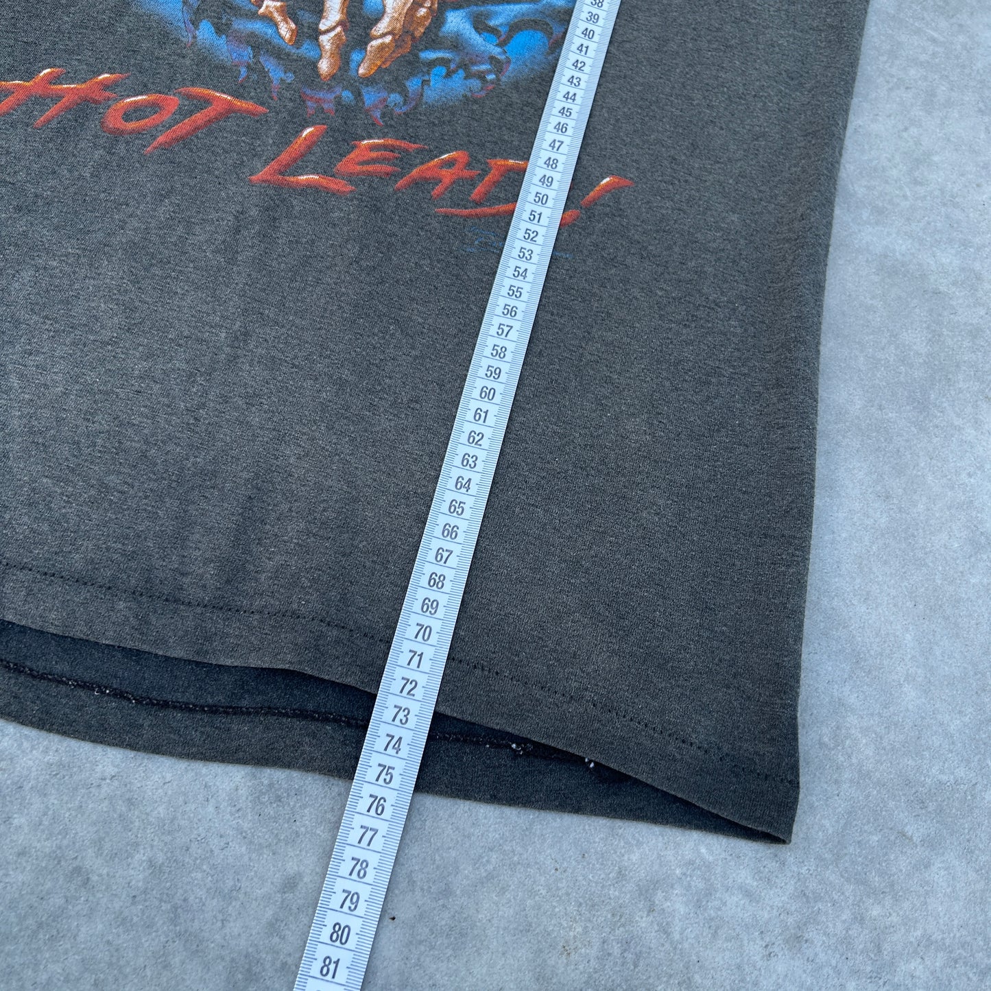 Vintage 1990 Cold Steel Hot Lead Skull T-Shirt