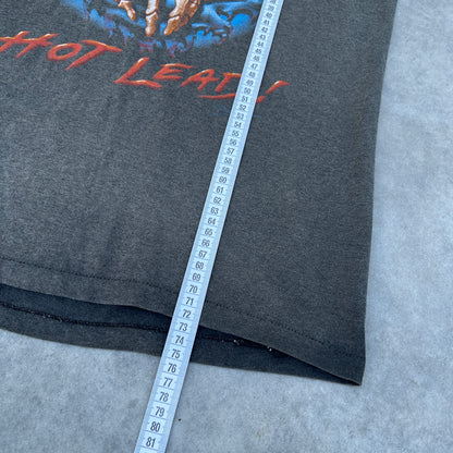 Vintage 1990 Cold Steel Hot Lead Skull T-Shirt