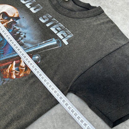 Vintage 1990 Cold Steel Hot Lead Skull T-Shirt