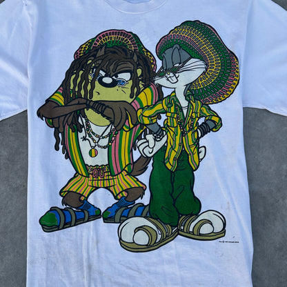 Vintage 1993 Looney Tunes Bugs Bunny Taz Rasta T-Shirt XL