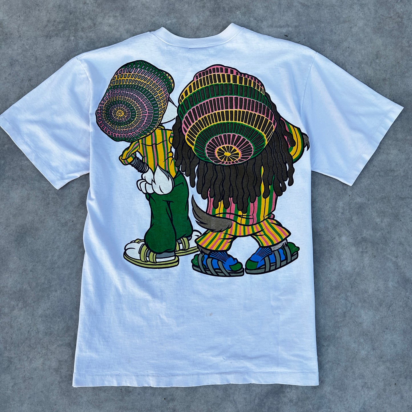 Vintage 1993 Looney Tunes Bugs Bunny Taz Rasta T-Shirt XL