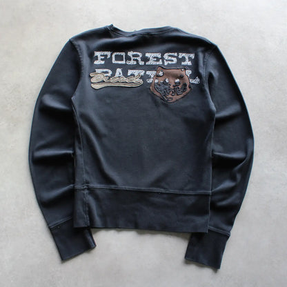 Diesel Printed Patch Long Sleeve Tee – Black (Woman-M)