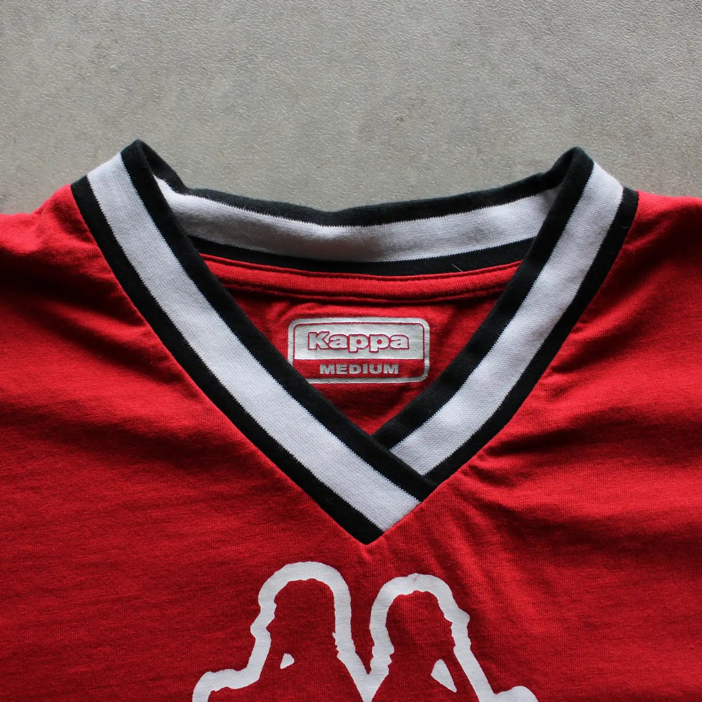 Kappa Logo V-Neck Crop Top – Red (Woman-M)