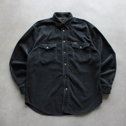 Wrangler Western Corduroy Shirt – Black (Man-M)