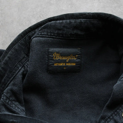 Wrangler Western Corduroy Shirt – Black (Man-M)