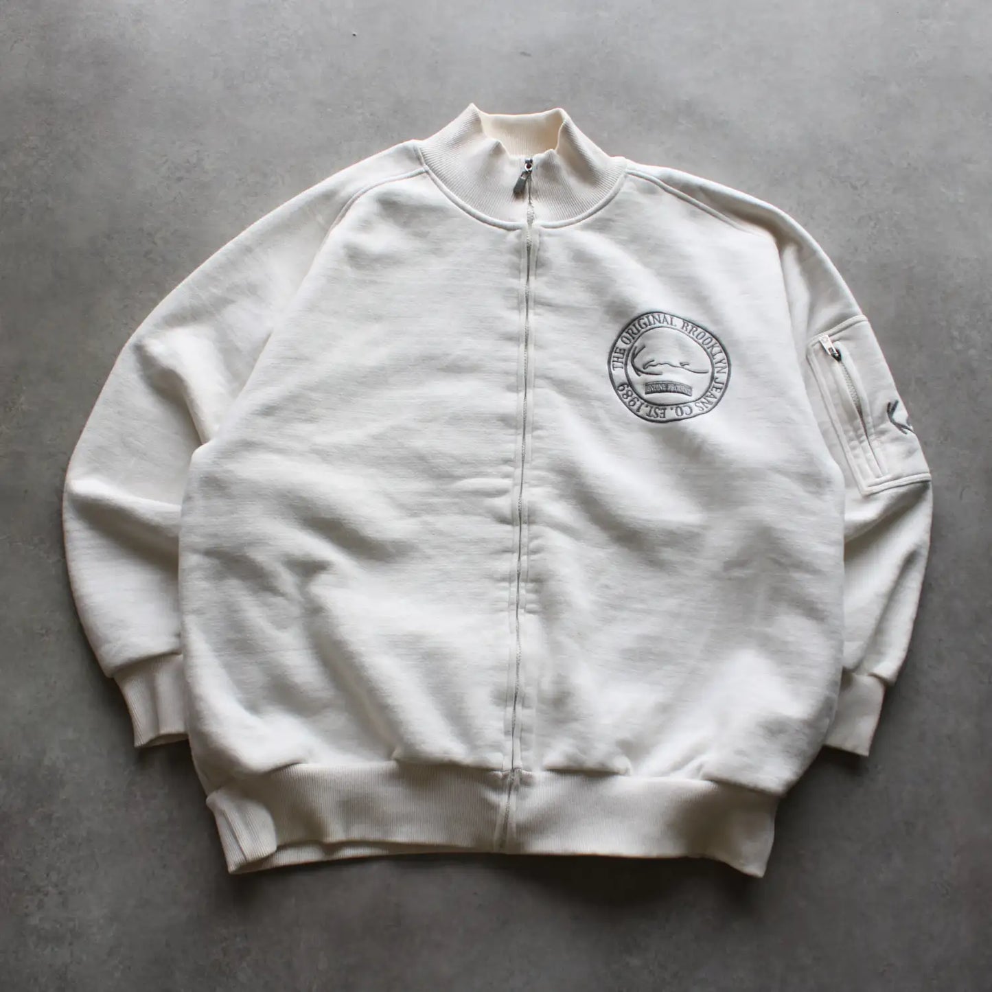 Karl Kani Full-Zip Sweatshirt – Off White (Man-XL)