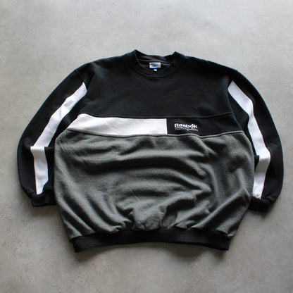 Reebok Contrast Panel Sweatshirt – Black/Grey (Man-L)