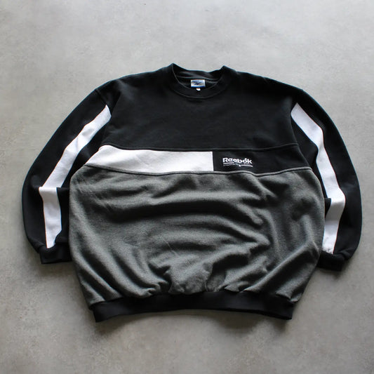 Reebok Contrast Panel Sweatshirt – Black/Grey (Man-L)