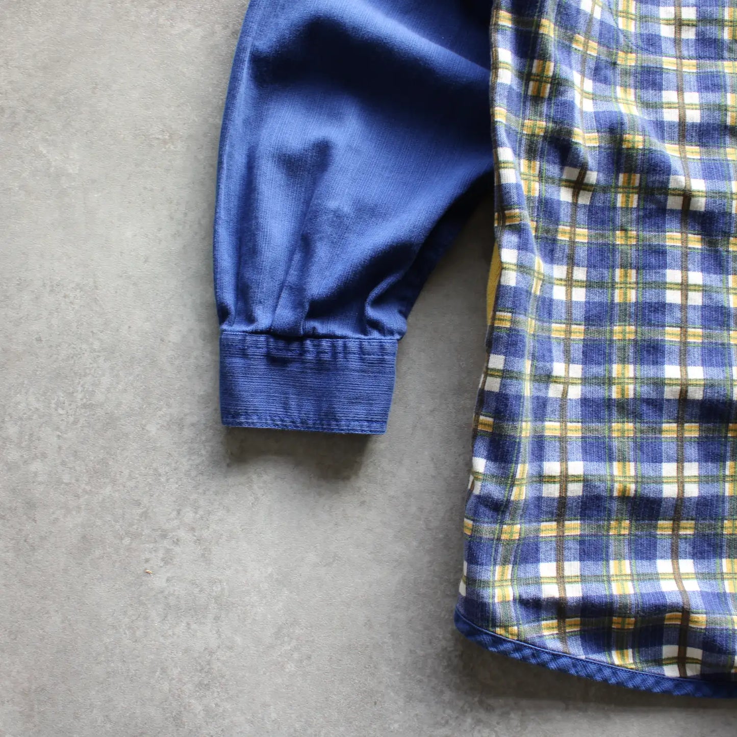 Fitt Zip-Up Checkered Shirt – Blue/Yellow (Man-M)