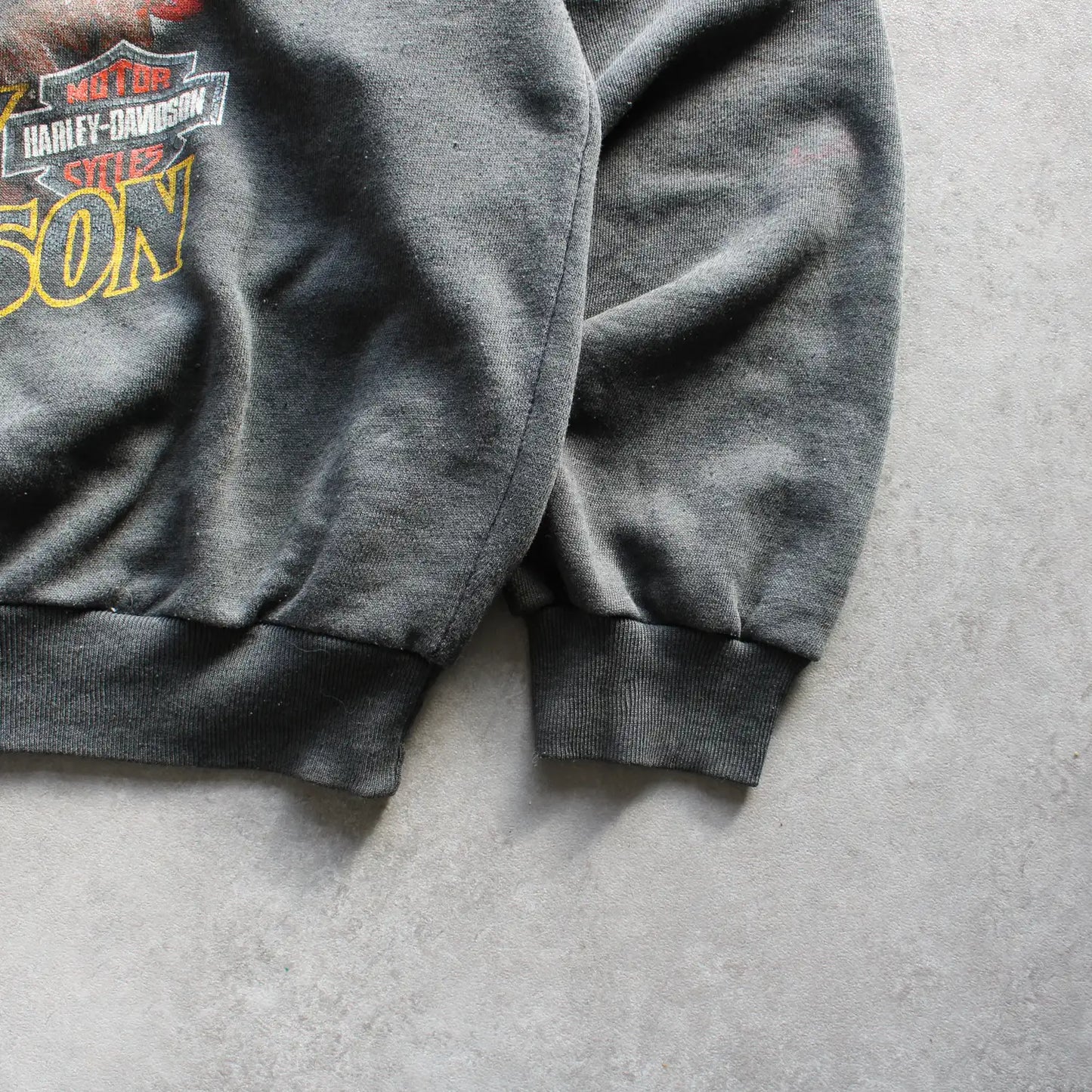 Harley Davidson Eagle Graphic Sweatshirt – Faded Black (Man-M)