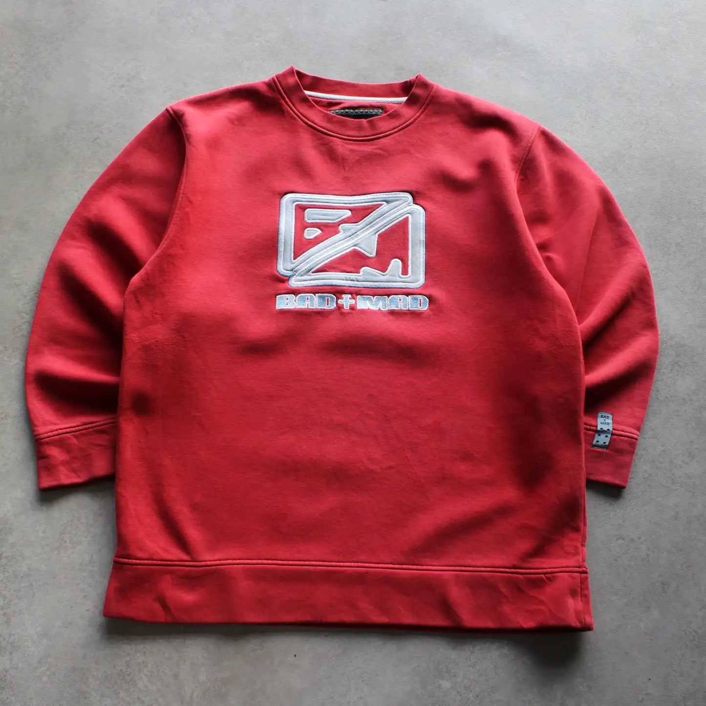 Bad+Mad Embroidered Sweatshirt – Red (Man-M)