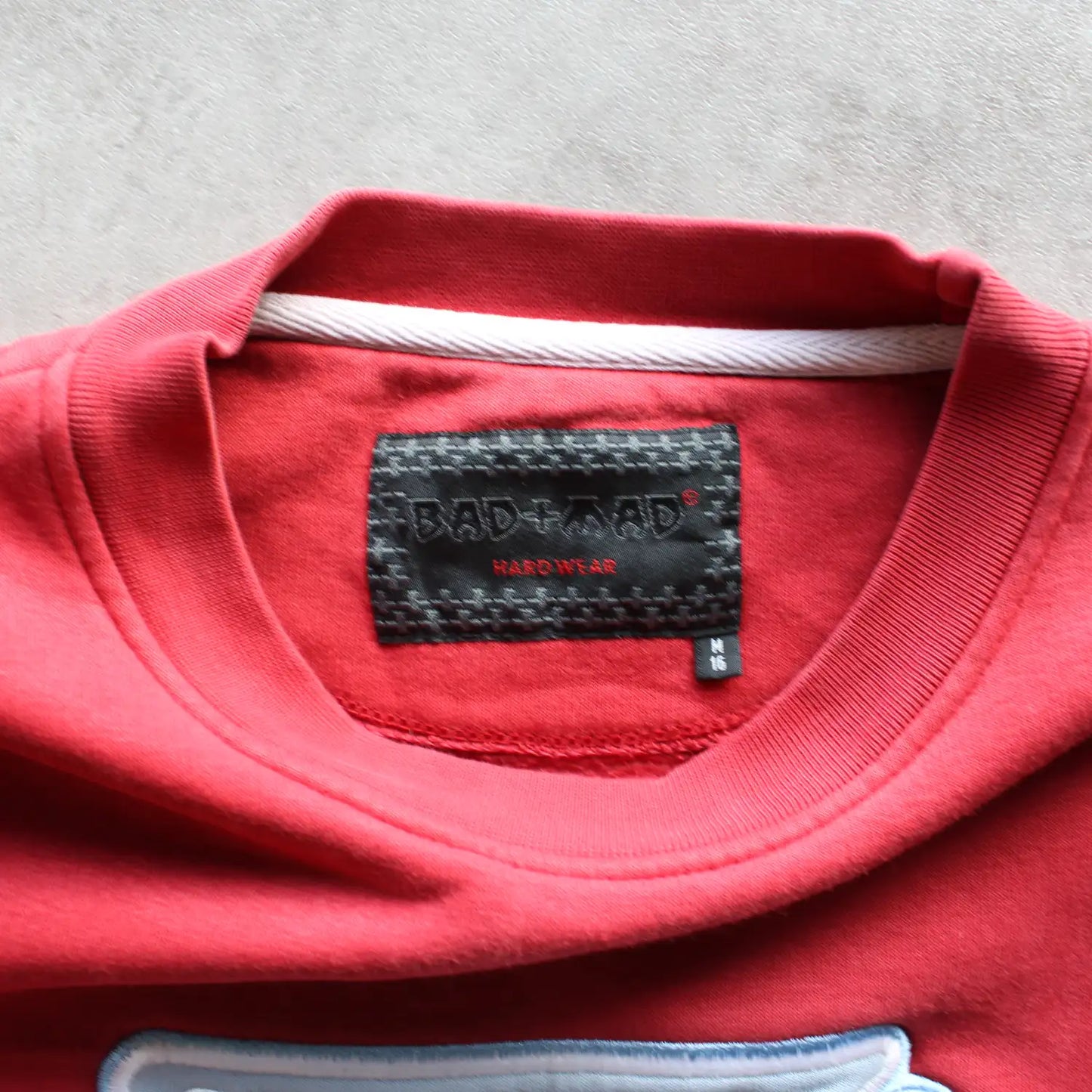 Bad+Mad Embroidered Sweatshirt – Red (Man-M)
