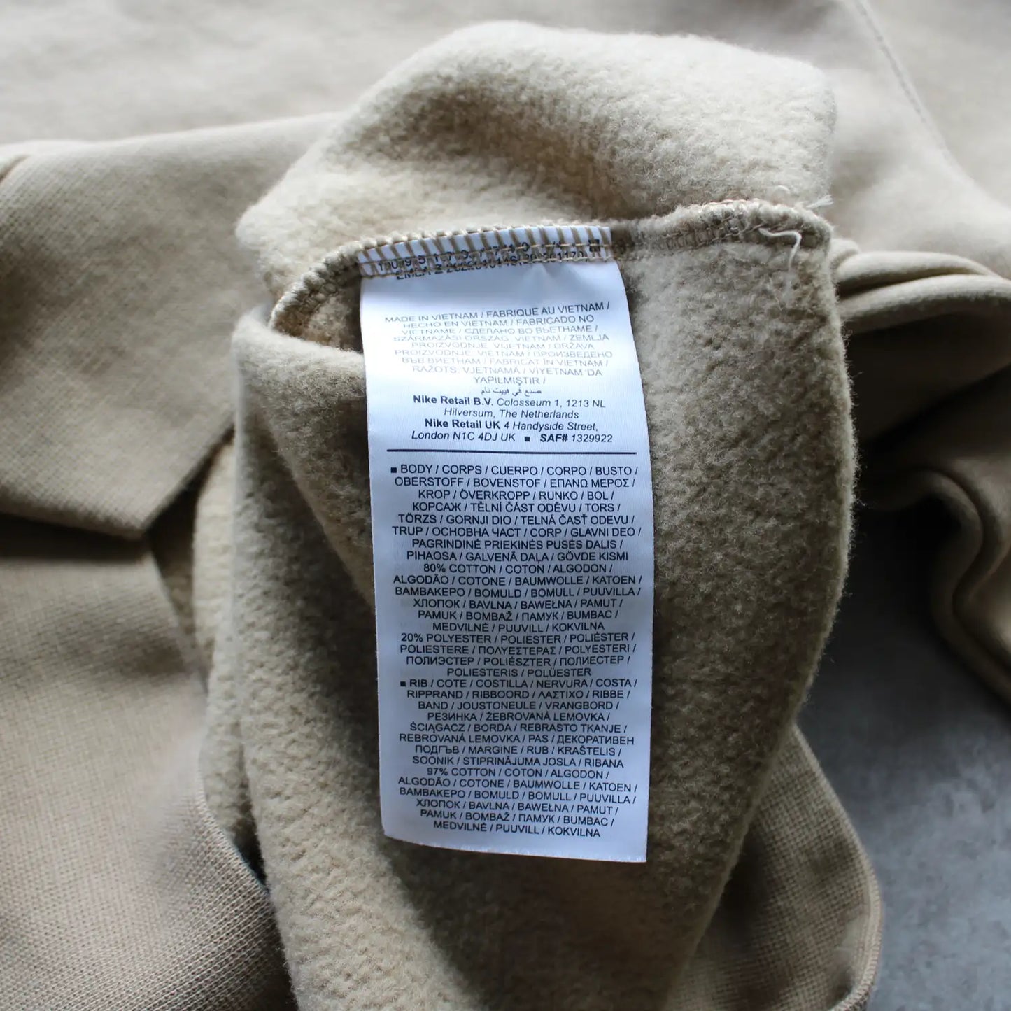 Air Jordan Embroidered Sweatshirt – Beige (Man-L)