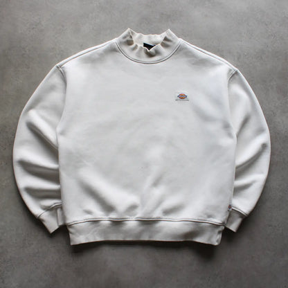 Dickies Mock Neck Sweatshirt – White (Man-XS, Flawed)