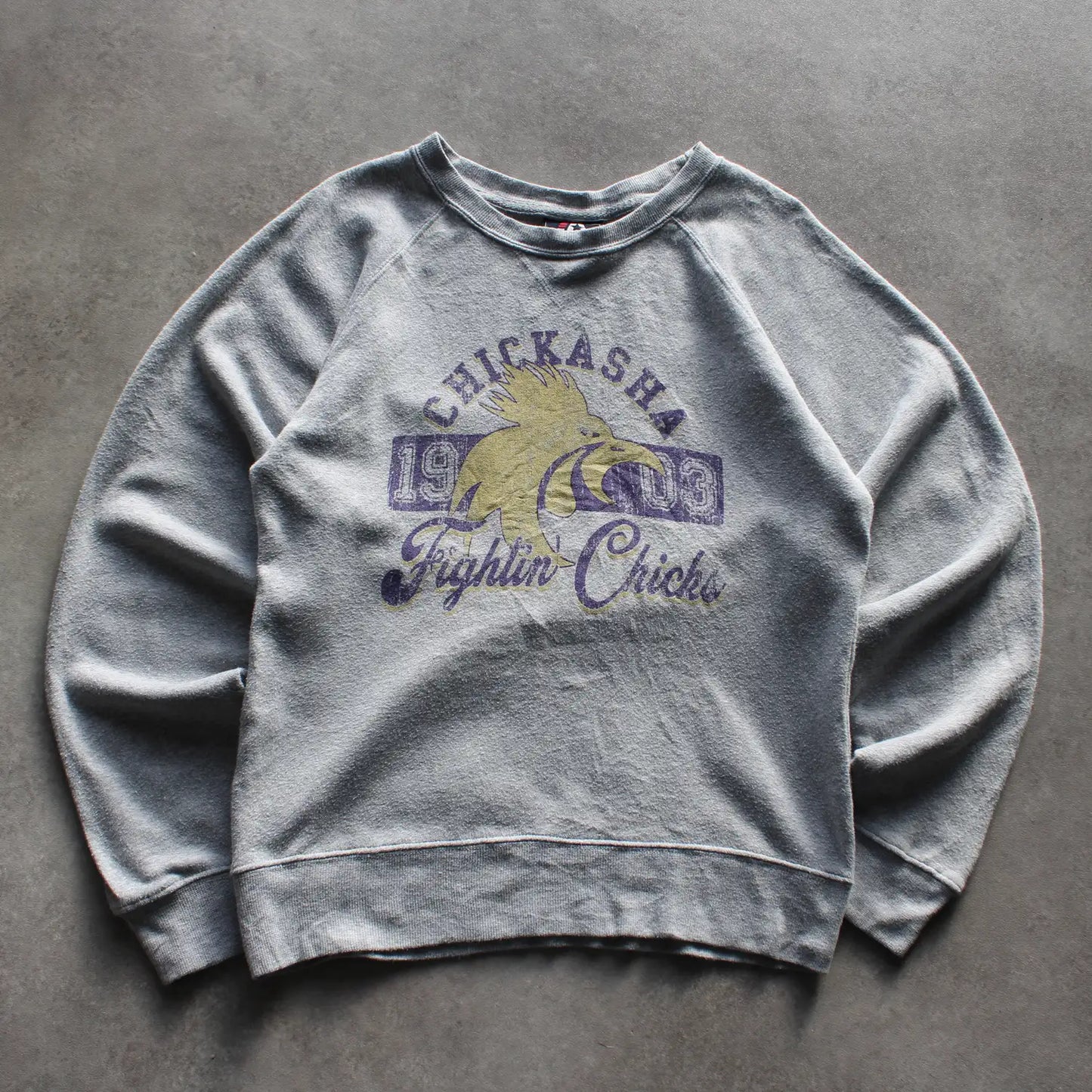 J. America Chickasha Printed Sweatshirt – Grey (Man-S)