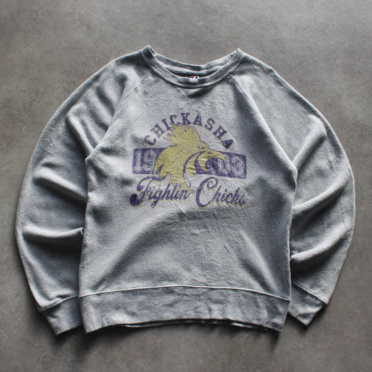 J. America Chickasha Printed Sweatshirt – Grey (Man-S)