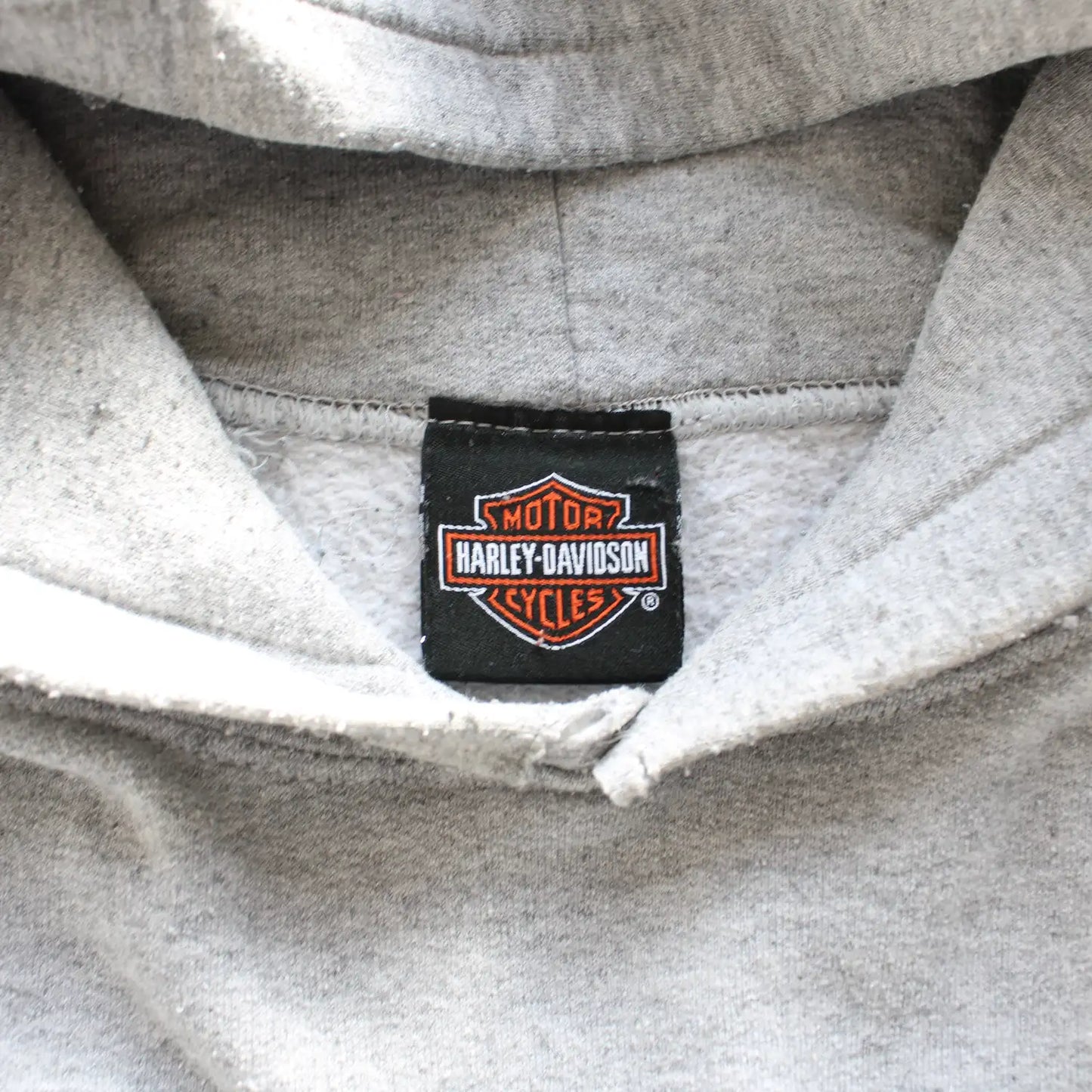 Harley Davidson Printed Hoodie – Grey/Orange (Man-L)