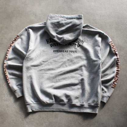Harley Davidson Printed Hoodie – Grey/Orange (Man-L)