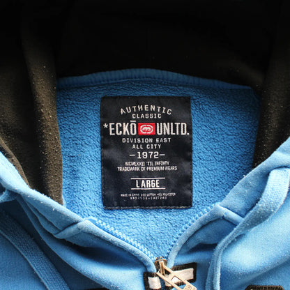 Eckö Unltd. Full-Zip Hoodie – Blue/White (Man-L)