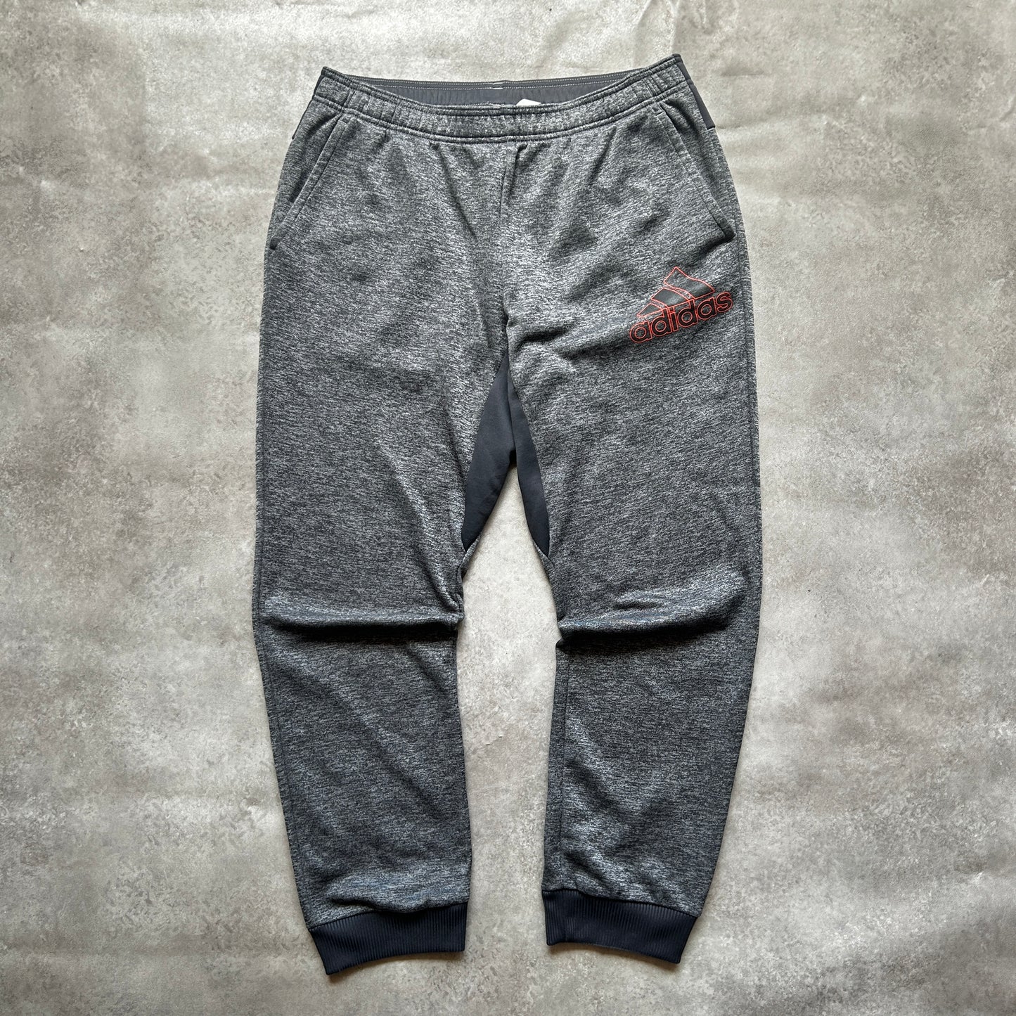Adidas Grey Logo Joggers L